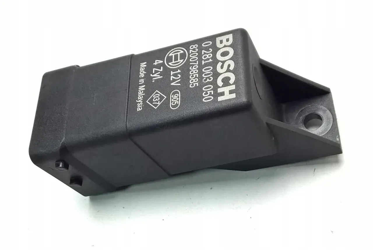 Przekaźnik świec żarowych Bosch 0 281 003 050, 12V, 4 cylindry. Dowiedz się, jak sprawdzić przekaźnik świec żarowych Renault.