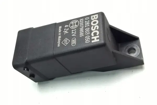 Przekaźnik świec żarowych Bosch 0 281 003 050, 12V, 4 cylindry. Dowiedz się, jak sprawdzić przekaźnik świec żarowych Renault.